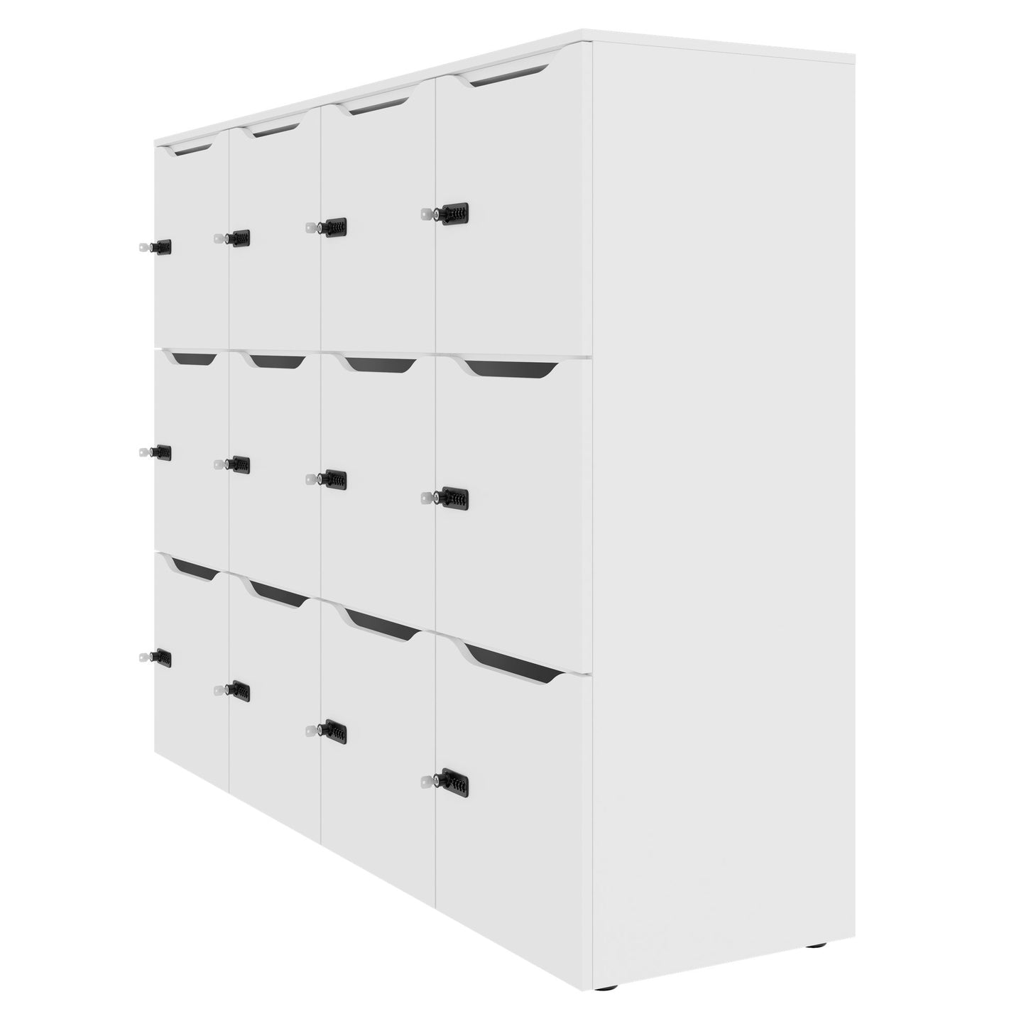 CHOICE Spind | 1804 x 1386 mm, 12 Schliessfächer, Weiss