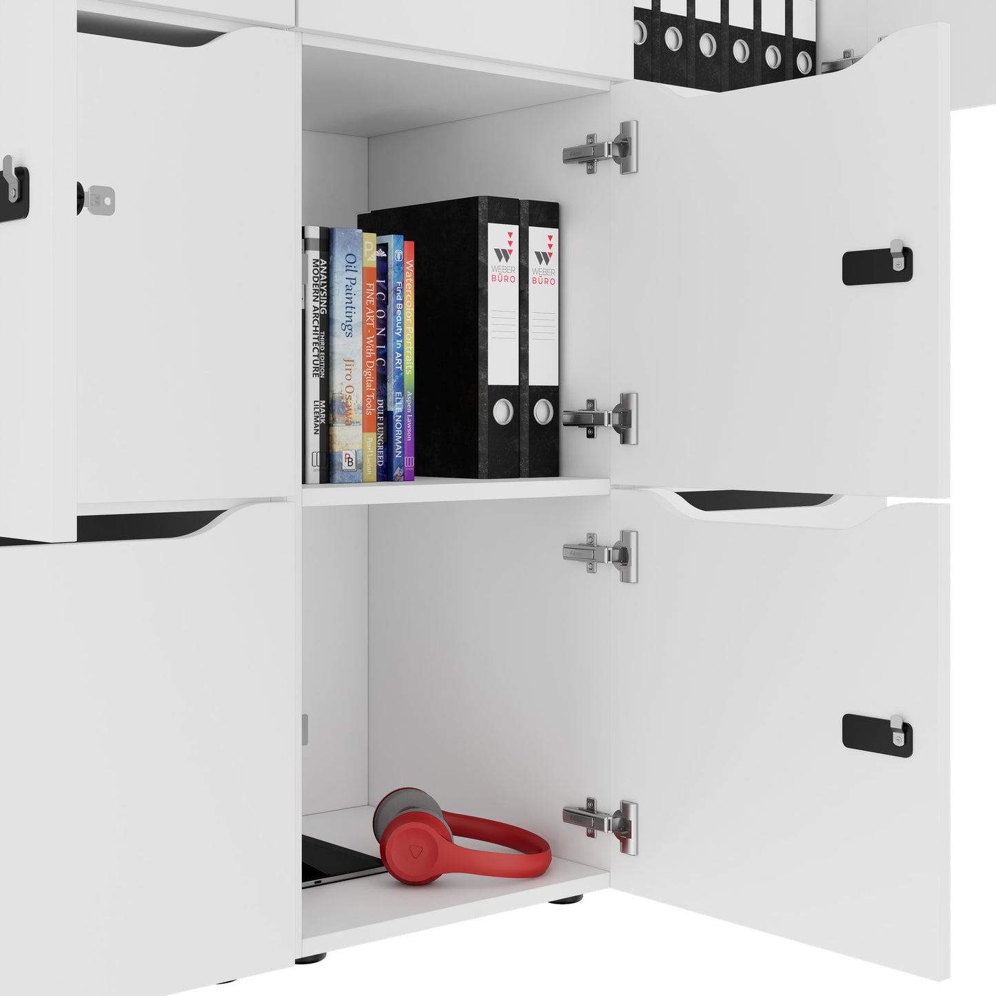 CHOICE Spind | 1804 x 1386 mm, 12 Schliessfächer, Weiss