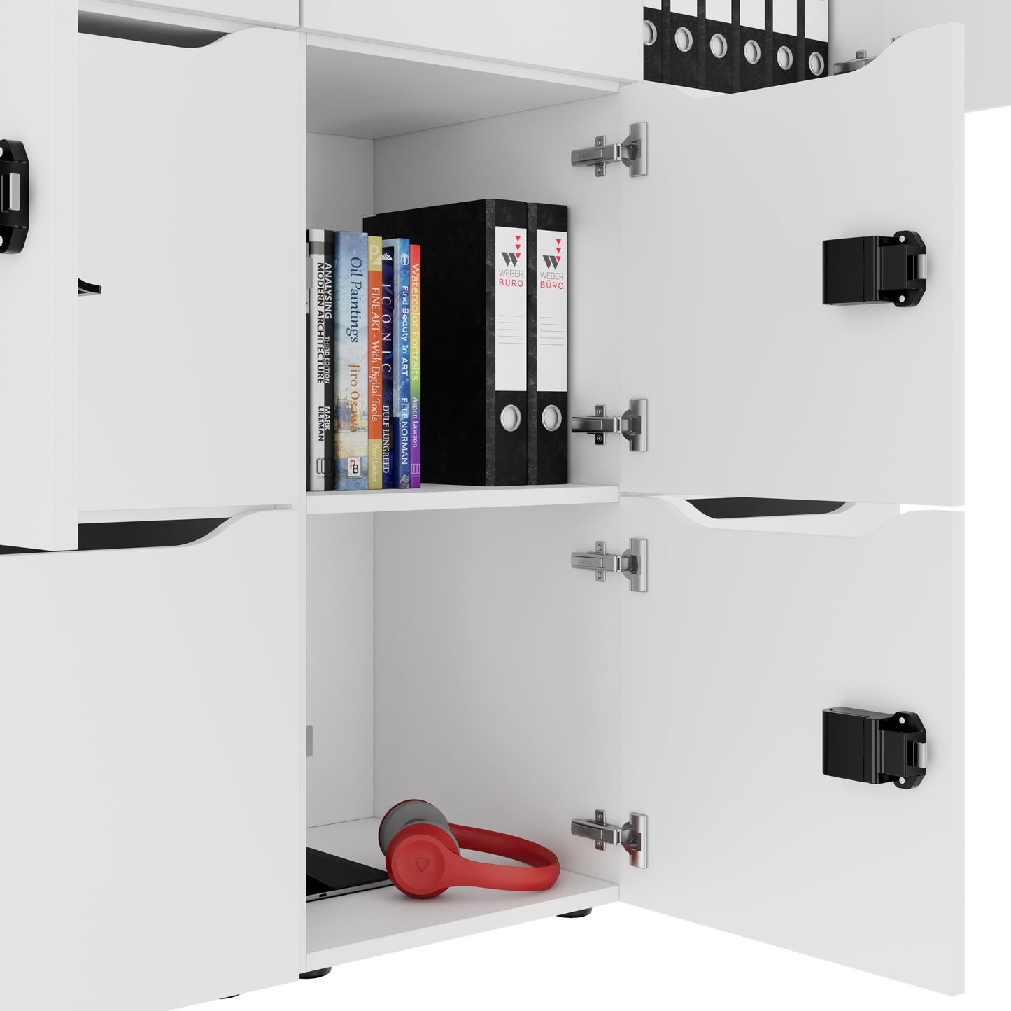 CHOICE Spind | 1804 x 1386 mm, 12 Schliessfächer, Weiss