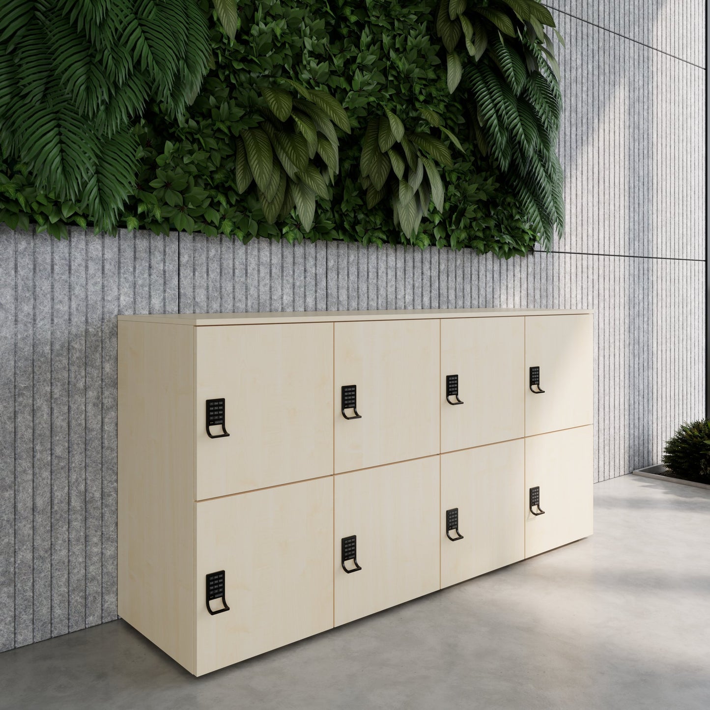 CHOICE Locker | 1804 x 936 mm, 8 lockers, maple