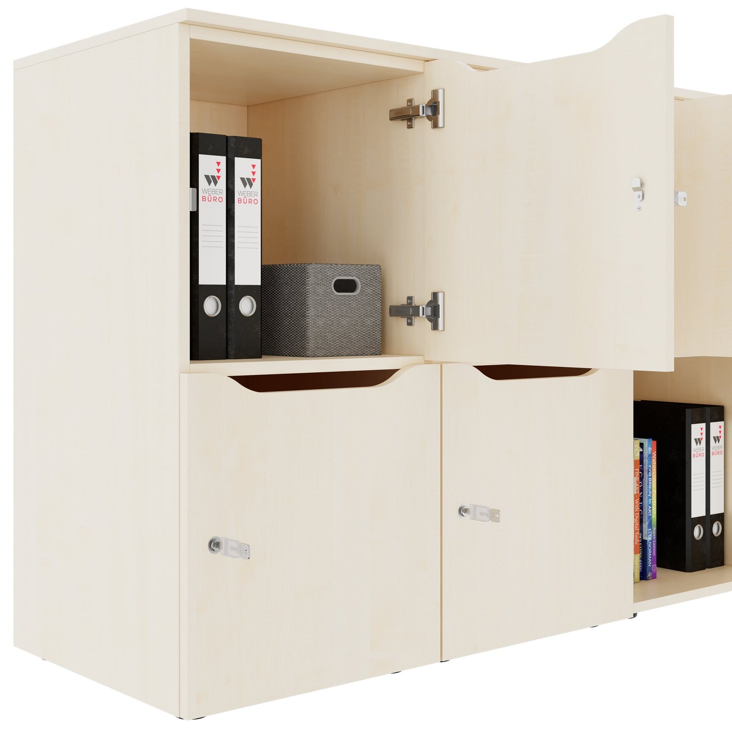 CHOICE Locker | 1804 x 936 mm, 8 lockers, maple