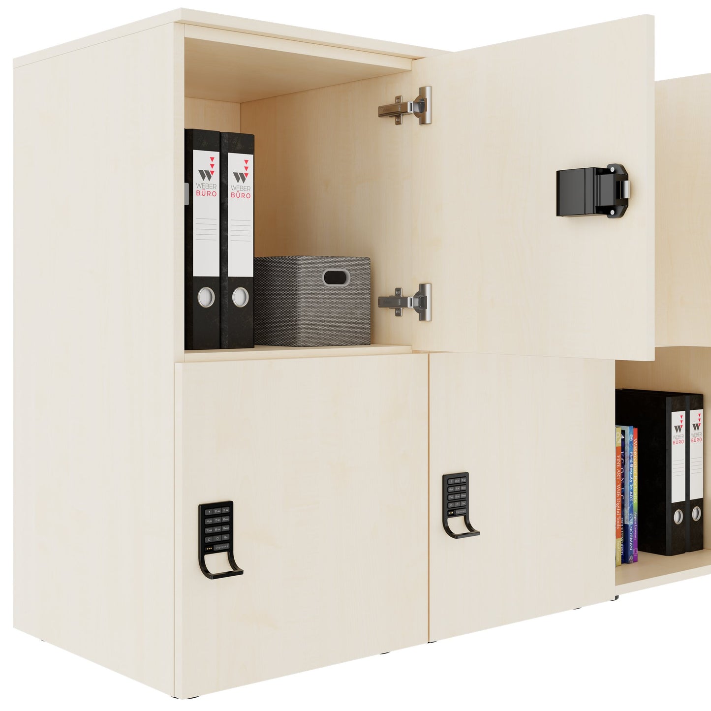 CHOICE Locker | 1804 x 936 mm, 8 lockers, maple