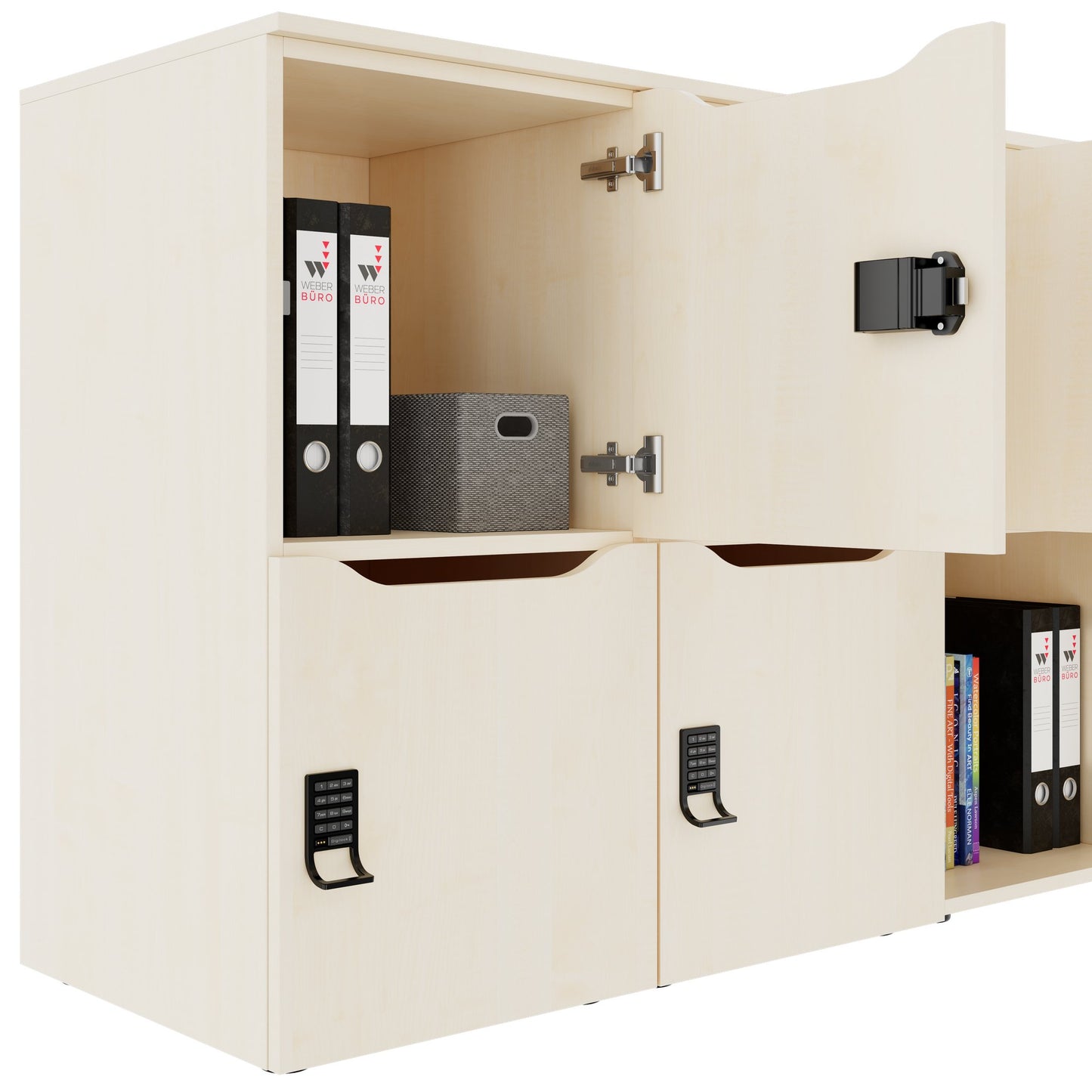 CHOICE Locker | 1804 x 936 mm, 8 lockers, maple