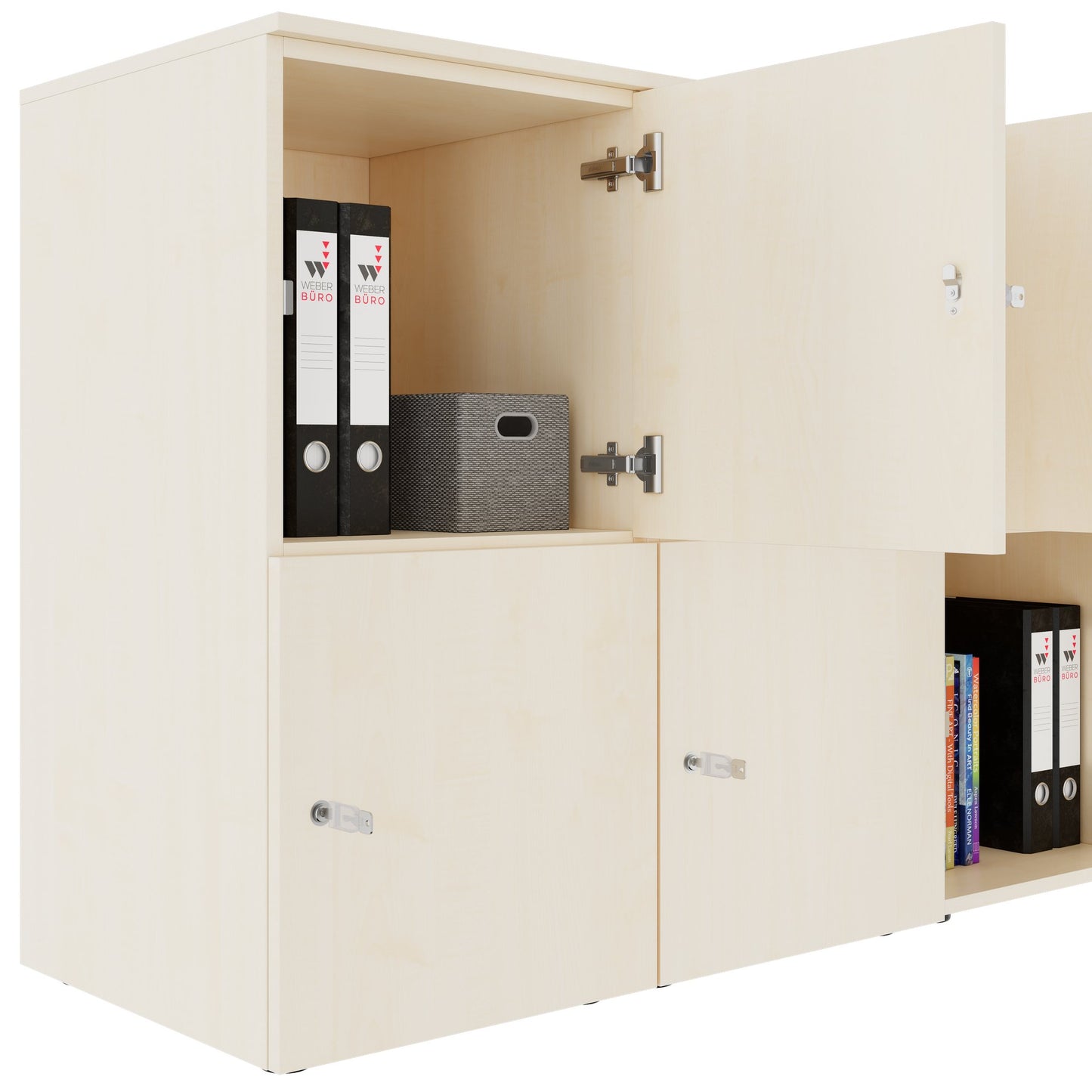 CHOICE Locker | 1804 x 936 mm, 8 lockers, maple