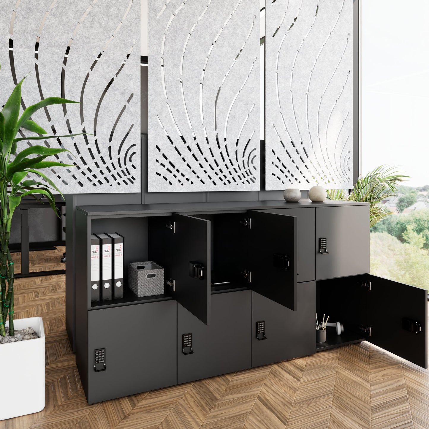 CHOICE Locker | 1804 x 936 mm, 8 lockers, anthracite