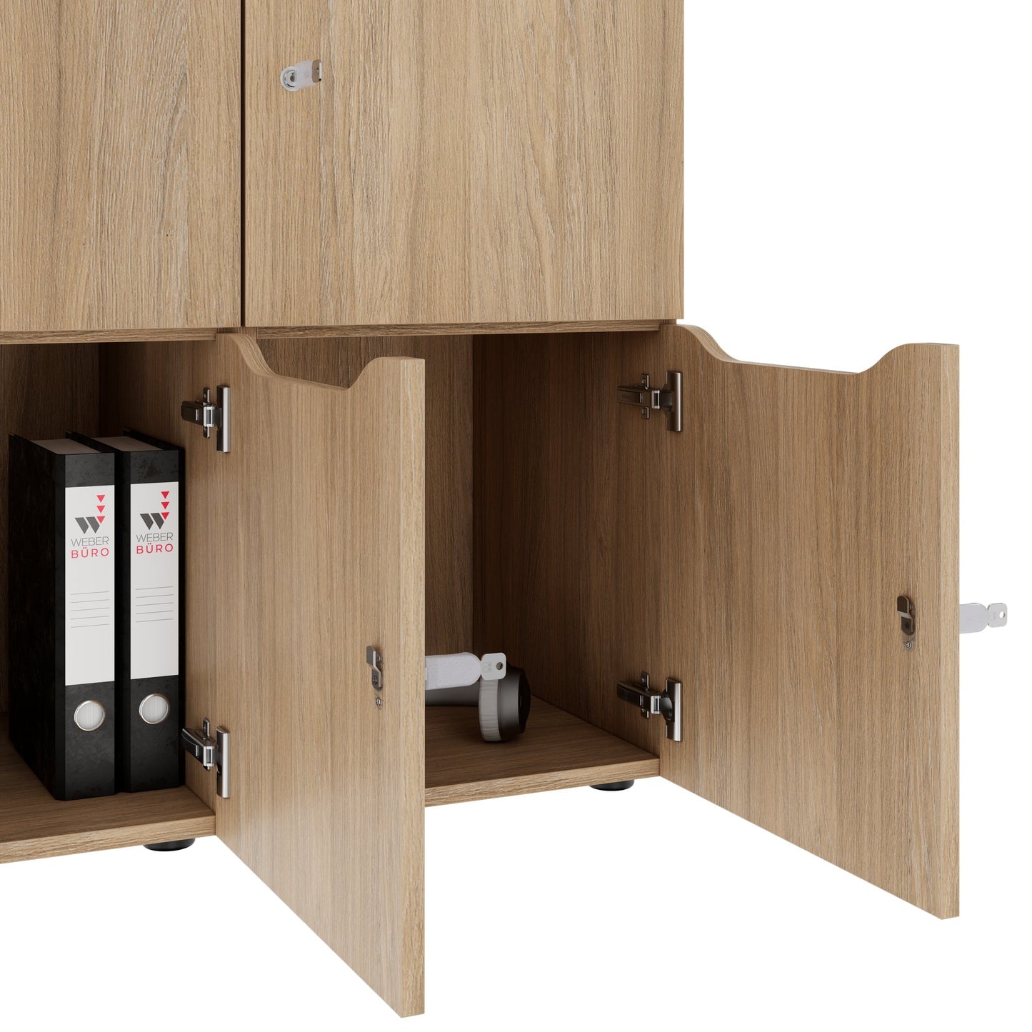 CHOICE Spind | 1804 x 936 mm, 8 Schließfächer, Bernsteineiche