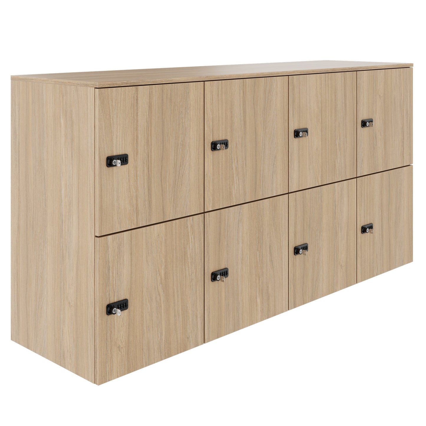 CHOICE Spind | 1804 x 936 mm, 8 Schließfächer, Bernsteineiche