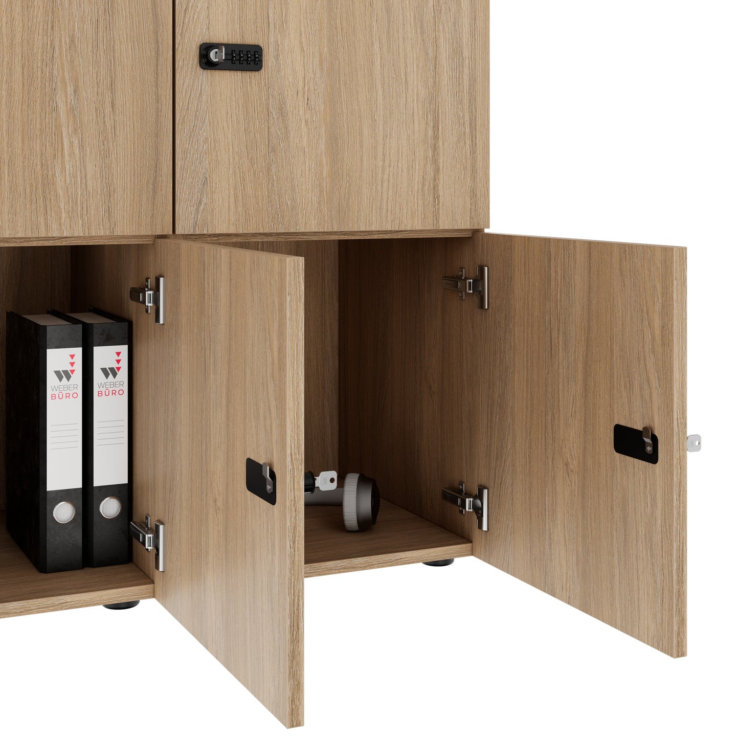 CHOICE Spind | 1804 x 936 mm, 8 Schließfächer, Bernsteineiche
