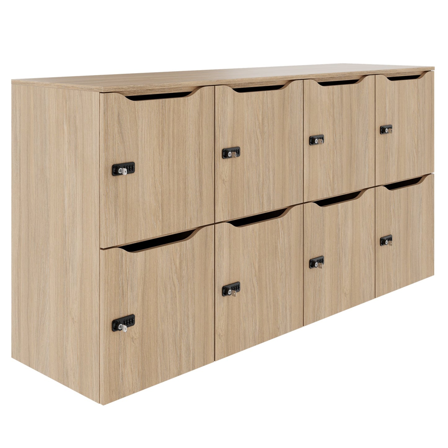 CHOICE Spind | 1804 x 936 mm, 8 Schließfächer, Bernsteineiche