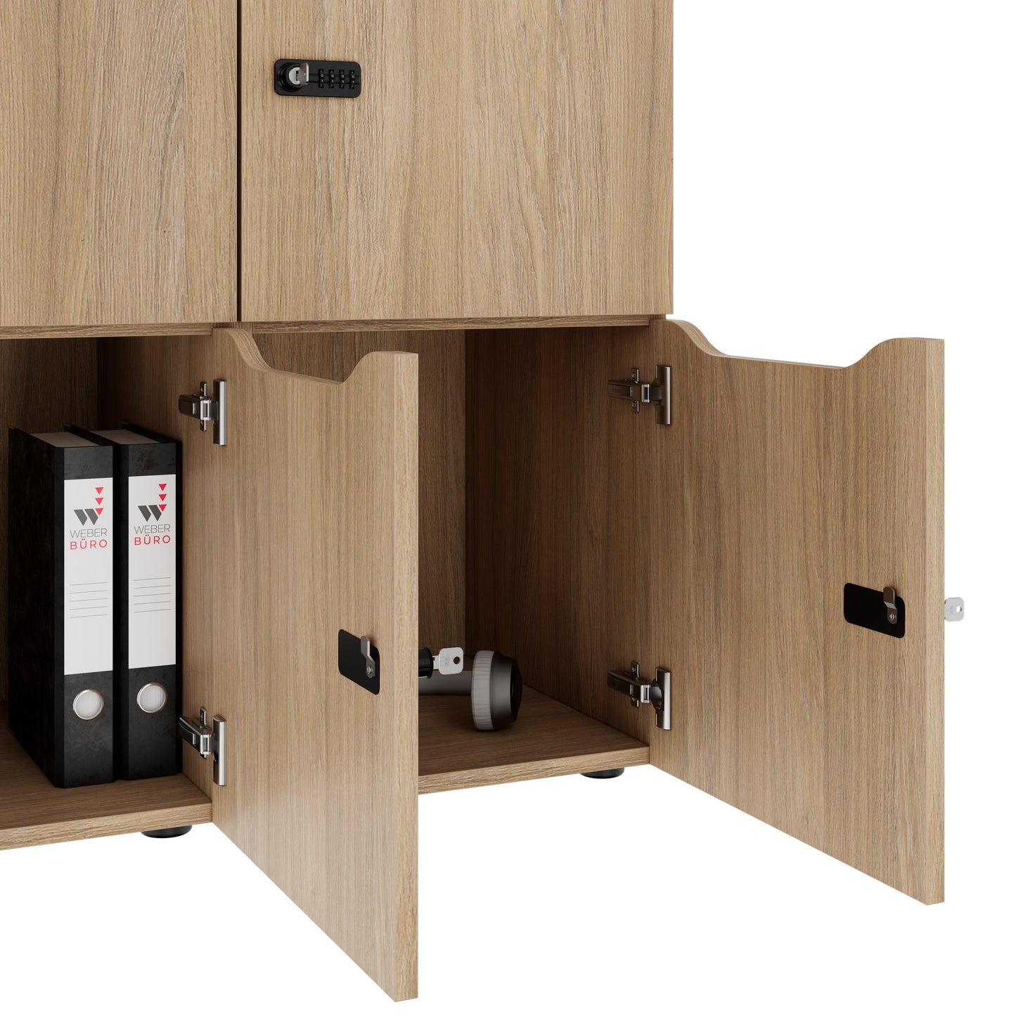 CHOICE Spind | 1804 x 936 mm, 8 Schließfächer, Bernsteineiche