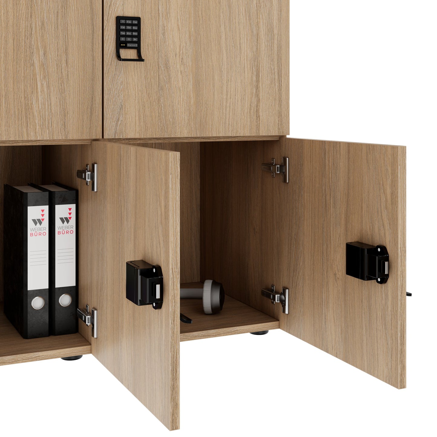CHOICE Spind | 1804 x 936 mm, 8 Schließfächer, Bernsteineiche