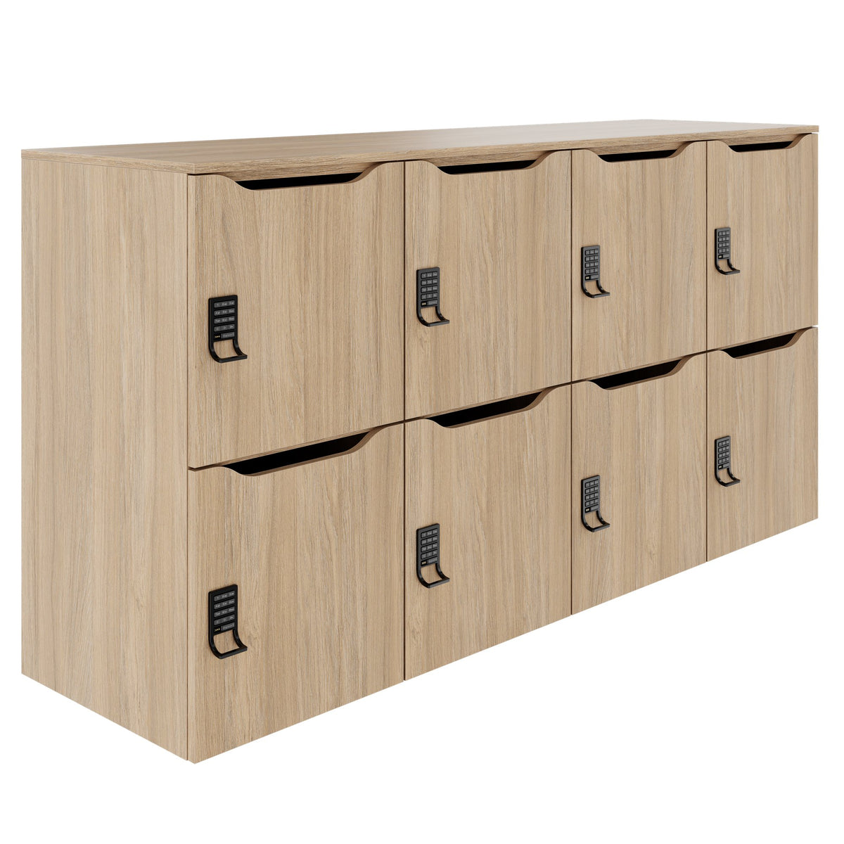 CHOICE locker | 1804 x 936 mm, 8 lockers, amber oak - 1 Lightbox Main Image