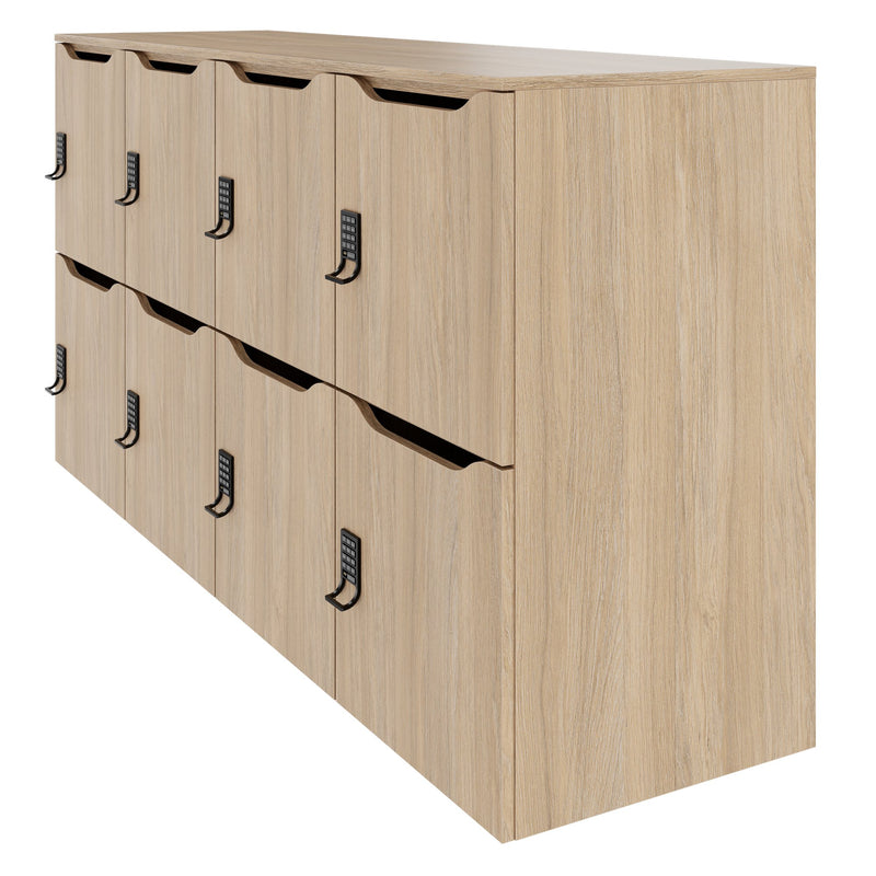 CHOICE locker | 1804 x 936 mm, 8 lockers, amber oak - 3 Main Image