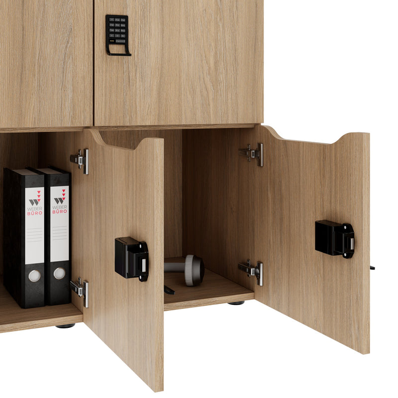 CHOICE locker | 1804 x 936 mm, 8 lockers, amber oak - 4 Main Image