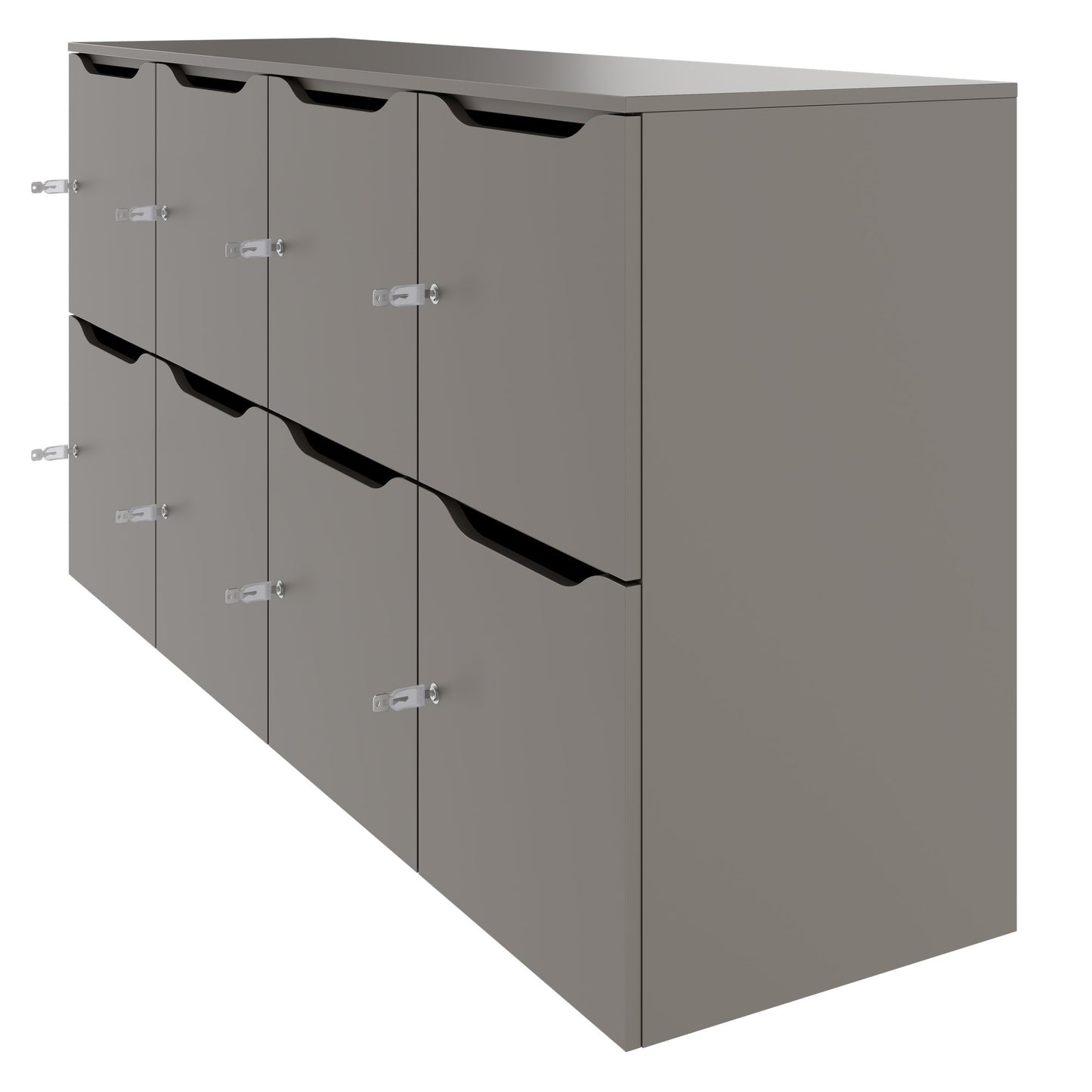 CHOICE locker | 1804 x 936 mm, 8 lockers, Cubanite gray