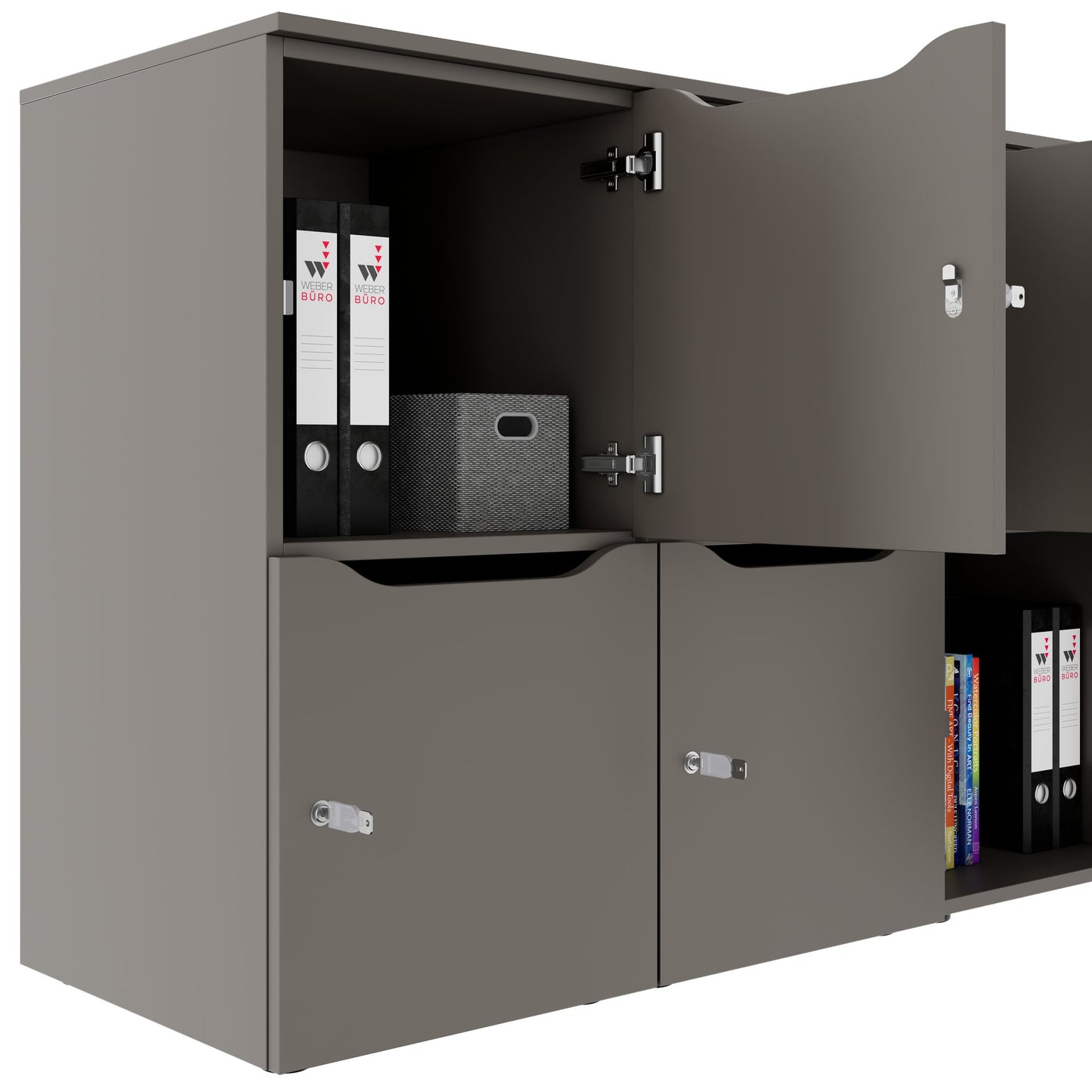 CHOICE locker | 1804 x 936 mm, 8 lockers, Cubanite gray