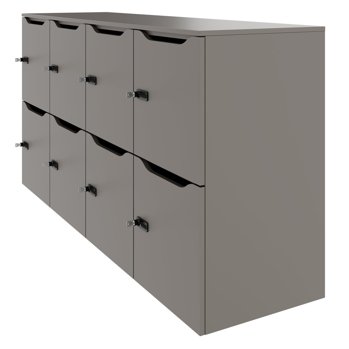 CHOICE locker | 1804 x 936 mm, 8 lockers, Cubanite gray