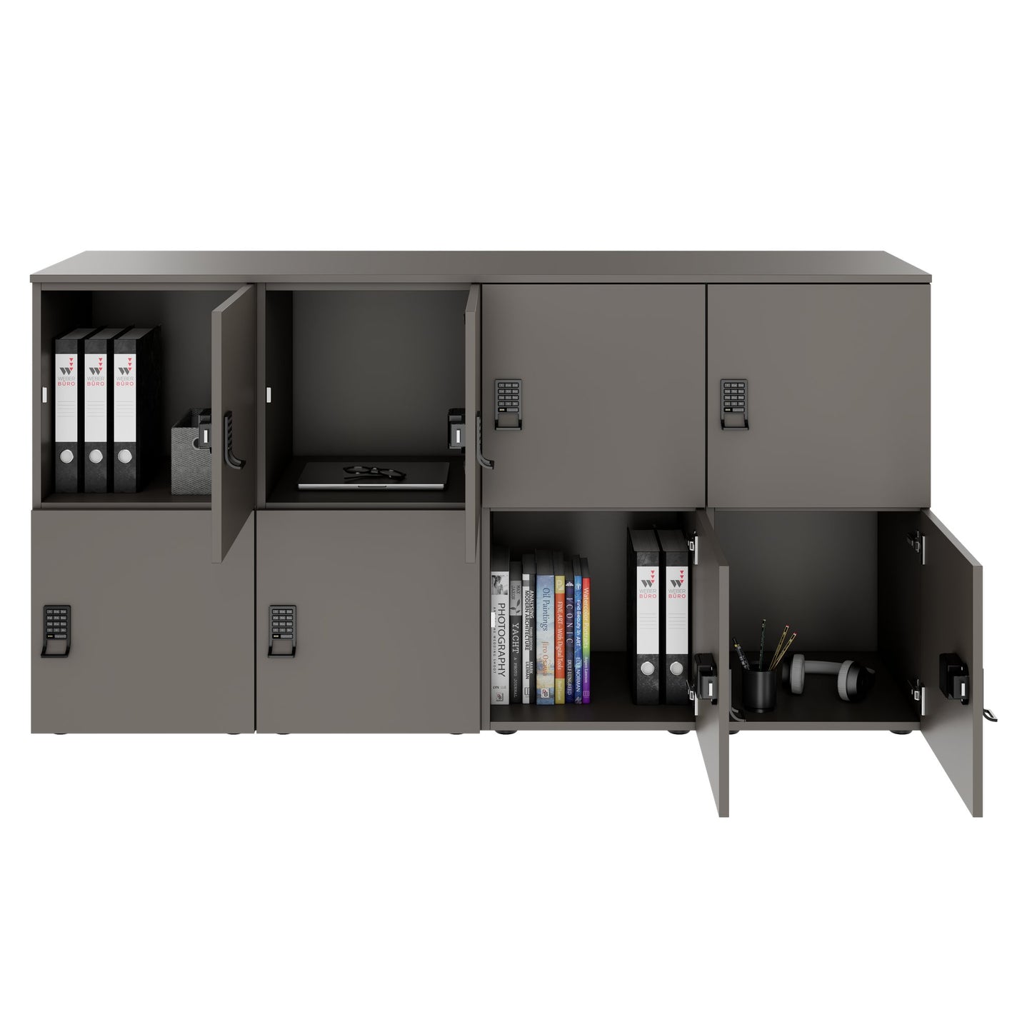 CHOICE locker | 1804 x 936 mm, 8 lockers, Cubanite gray