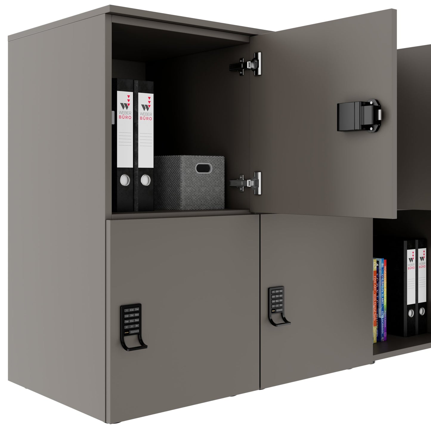 CHOICE locker | 1804 x 936 mm, 8 lockers, Cubanite gray