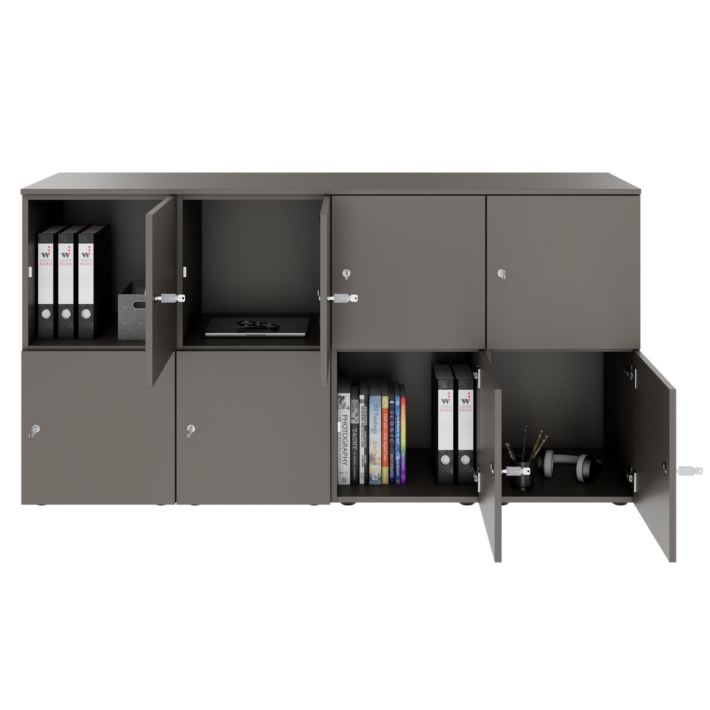 CHOICE locker | 1804 x 936 mm, 8 lockers, Cubanite gray