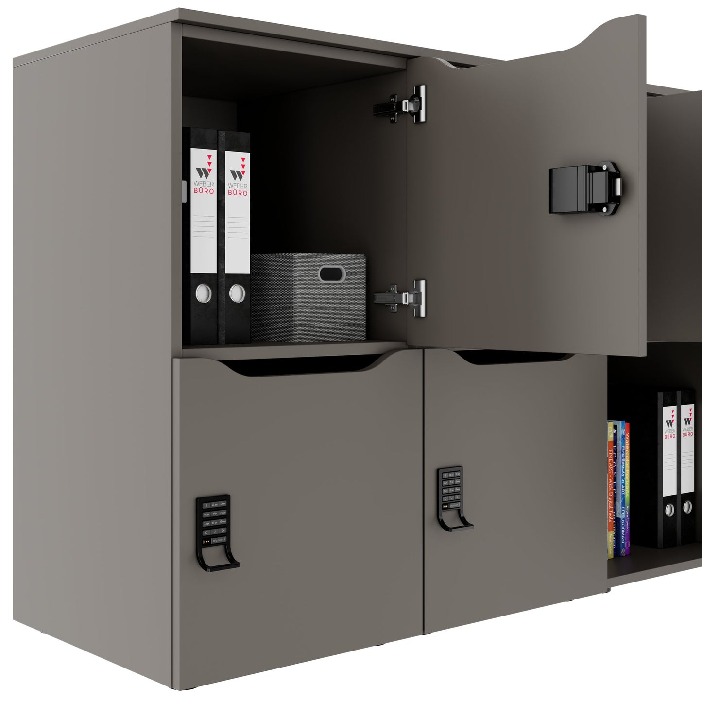 CHOICE locker | 1804 x 936 mm, 8 lockers, Cubanite gray