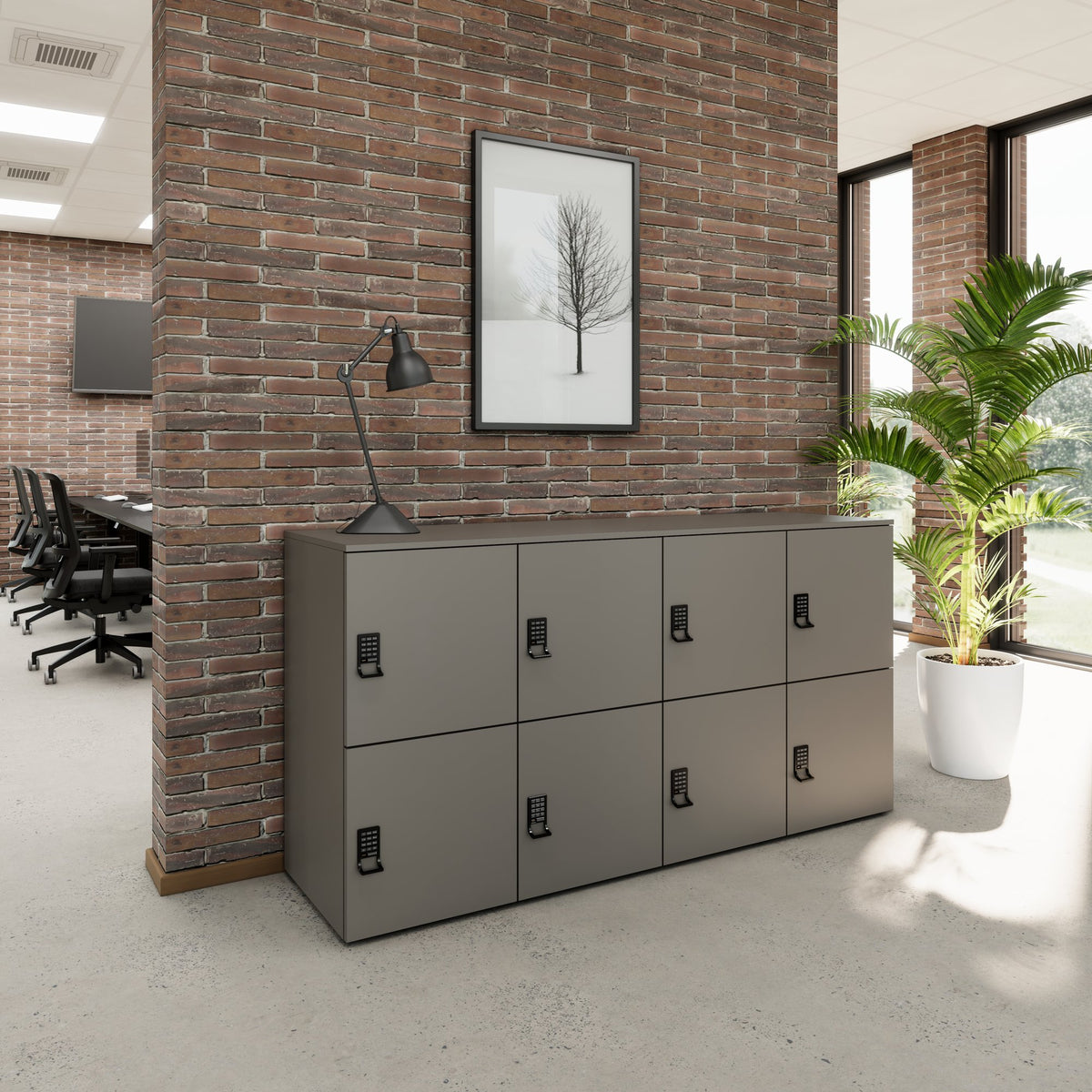 Armoire CHOICE | 1804 x 936 mm, 8 casiers, gris cubanite - 8 Lightbox Main Image