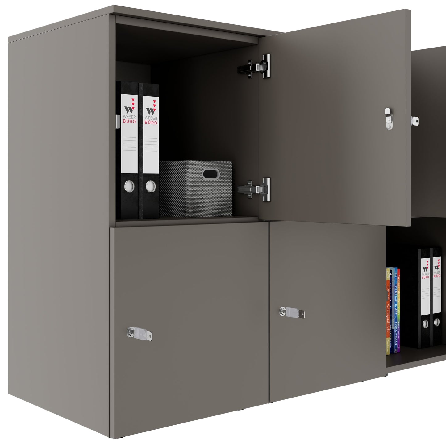 CHOICE locker | 1804 x 936 mm, 8 lockers, Cubanite gray