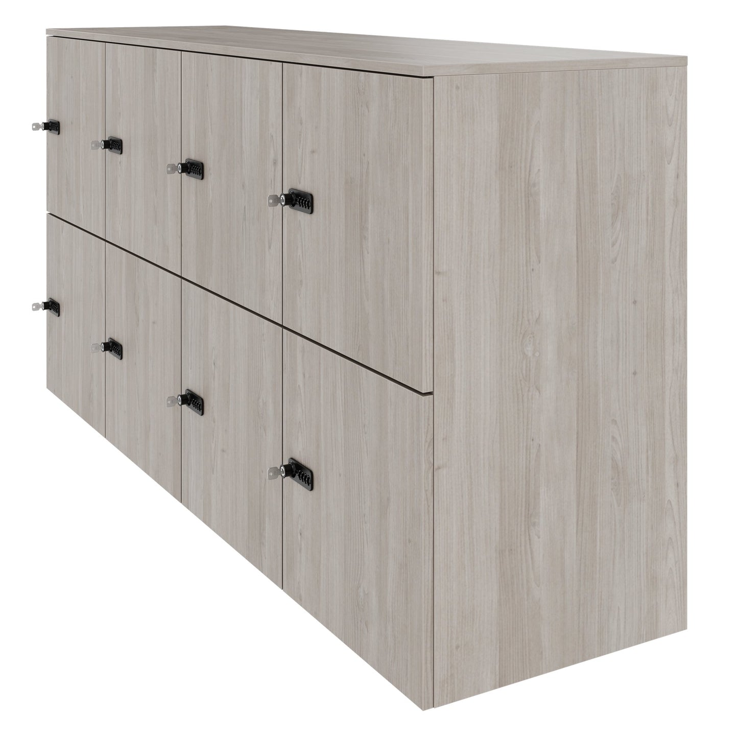 Armadietto CHOICE | 1804 x 936 mm, 8 scomparti, rovere nordico grigio