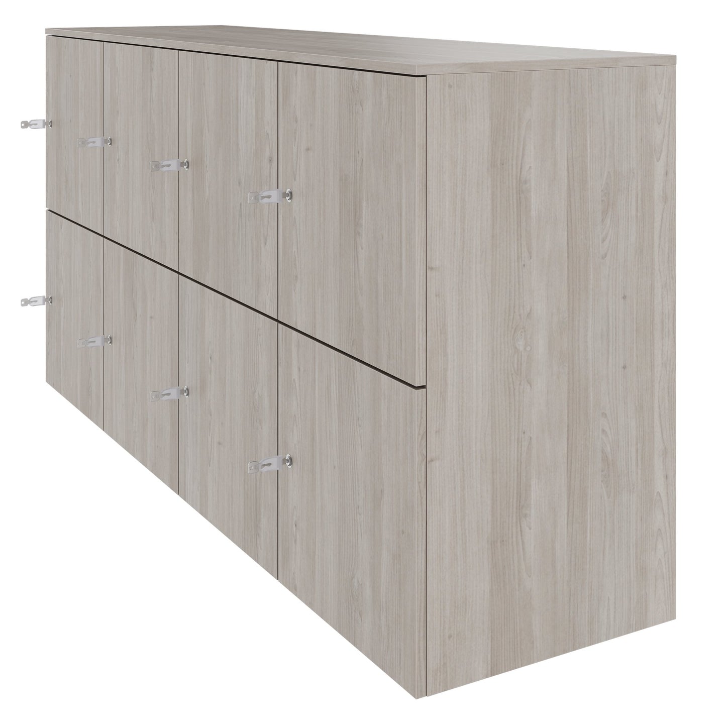 Armadietto CHOICE | 1804 x 936 mm, 8 scomparti, rovere nordico grigio