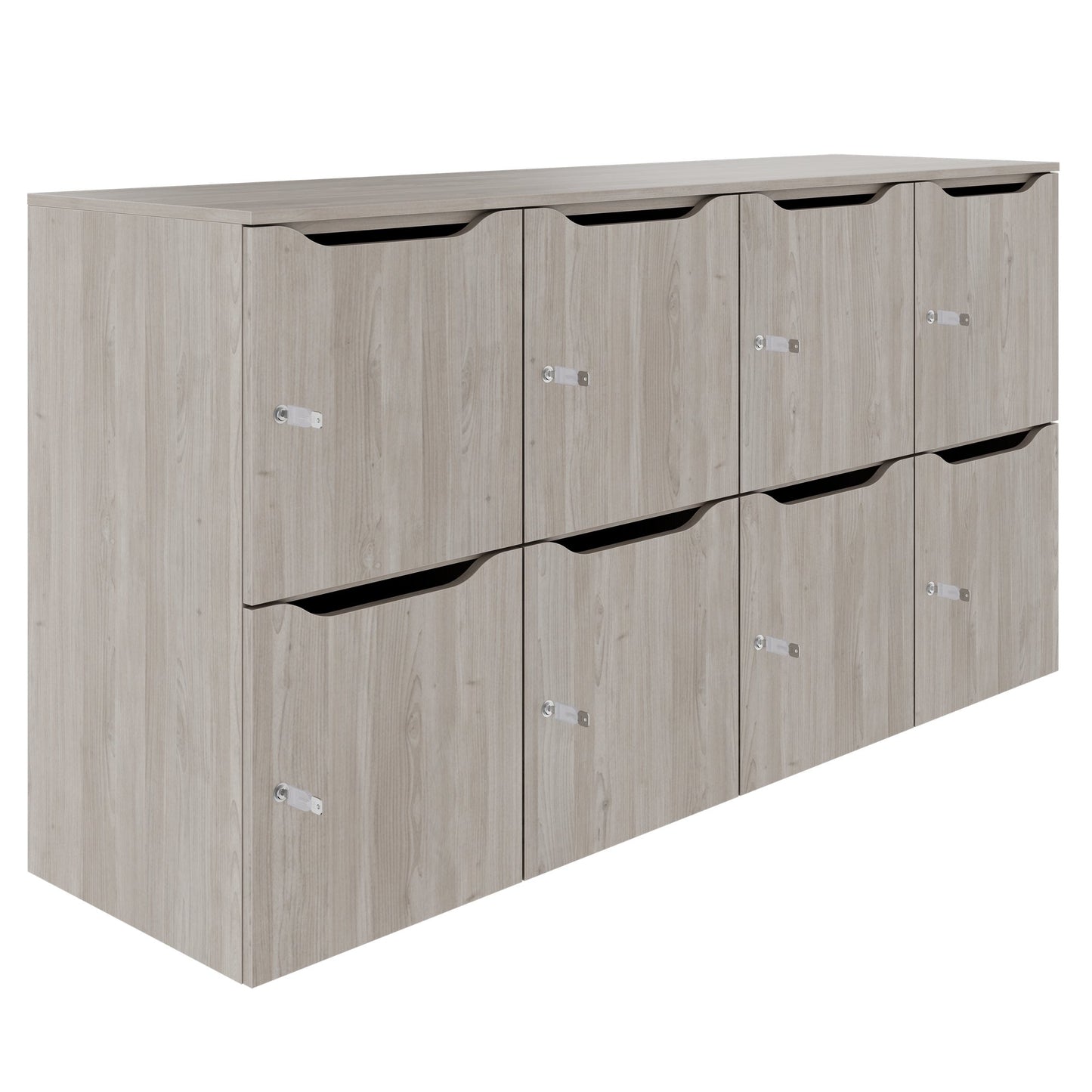 Armadietto CHOICE | 1804 x 936 mm, 8 scomparti, rovere nordico grigio