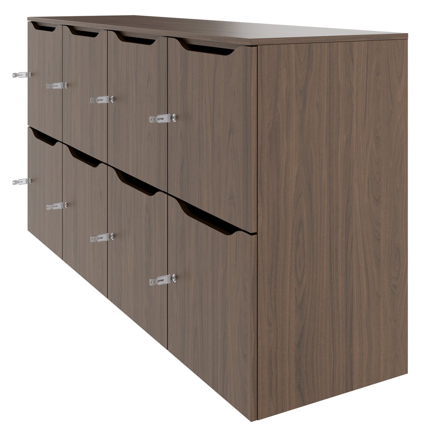 Armadietto CHOICE | 1804 x 936 mm, 8 scomparti, noce