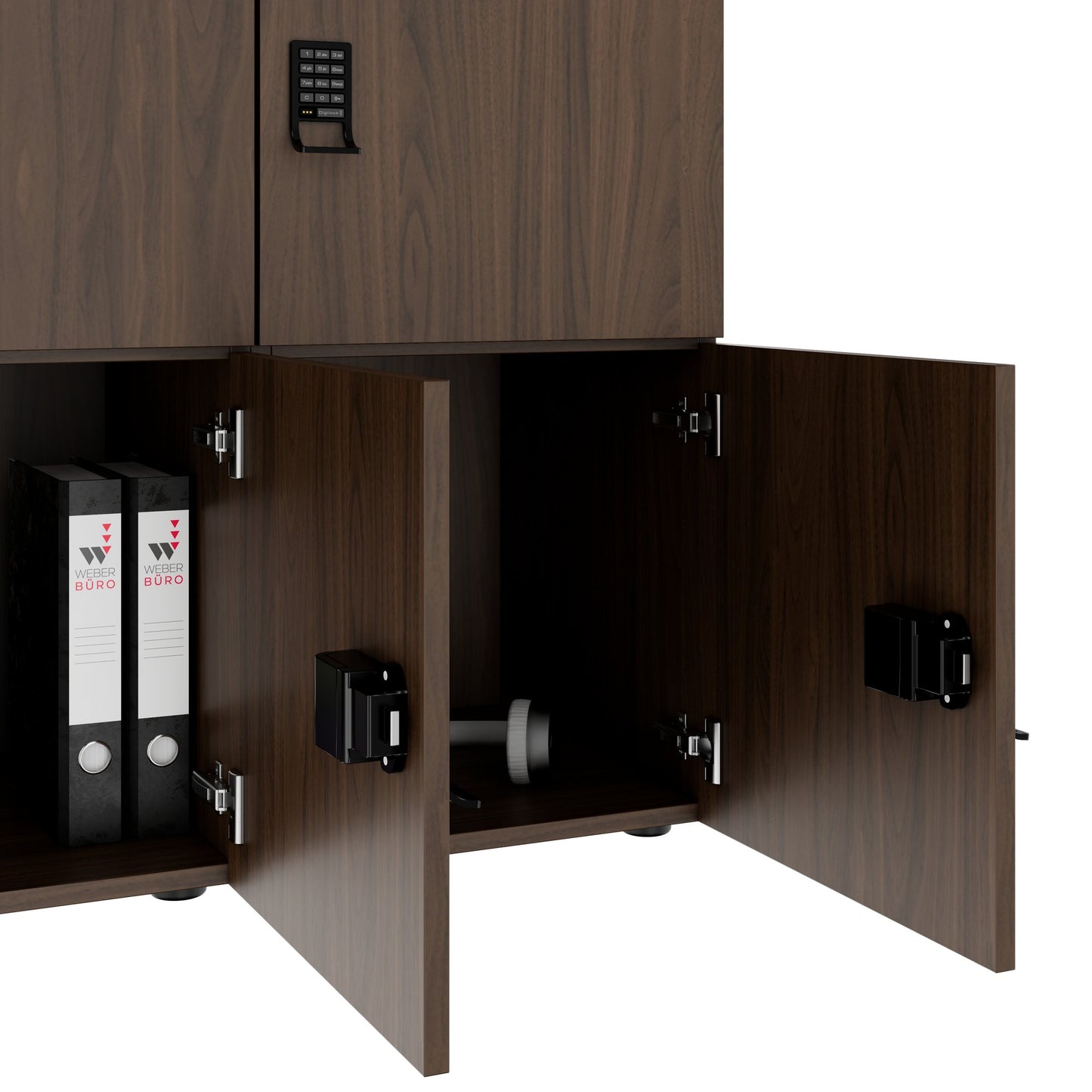 Armadietto CHOICE | 1804 x 936 mm, 8 scomparti, noce