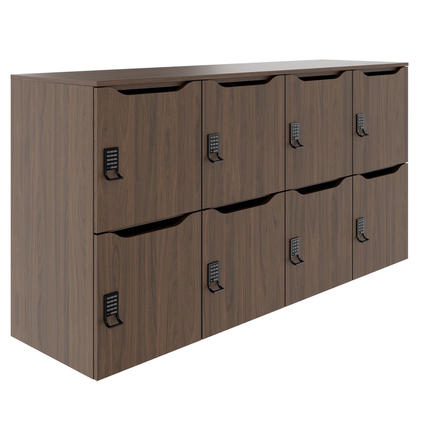 Armadietto CHOICE | 1804 x 936 mm, 8 scomparti, noce