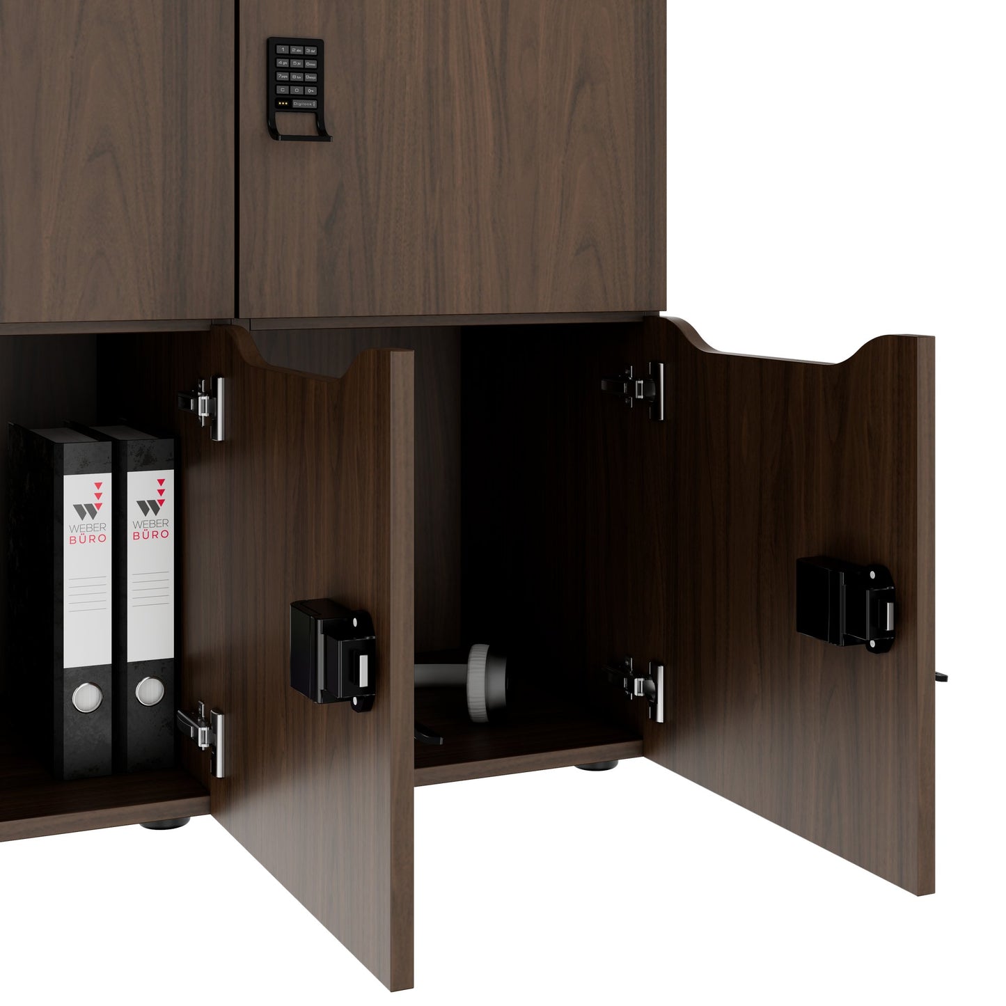 Armadietto CHOICE | 1804 x 936 mm, 8 scomparti, noce