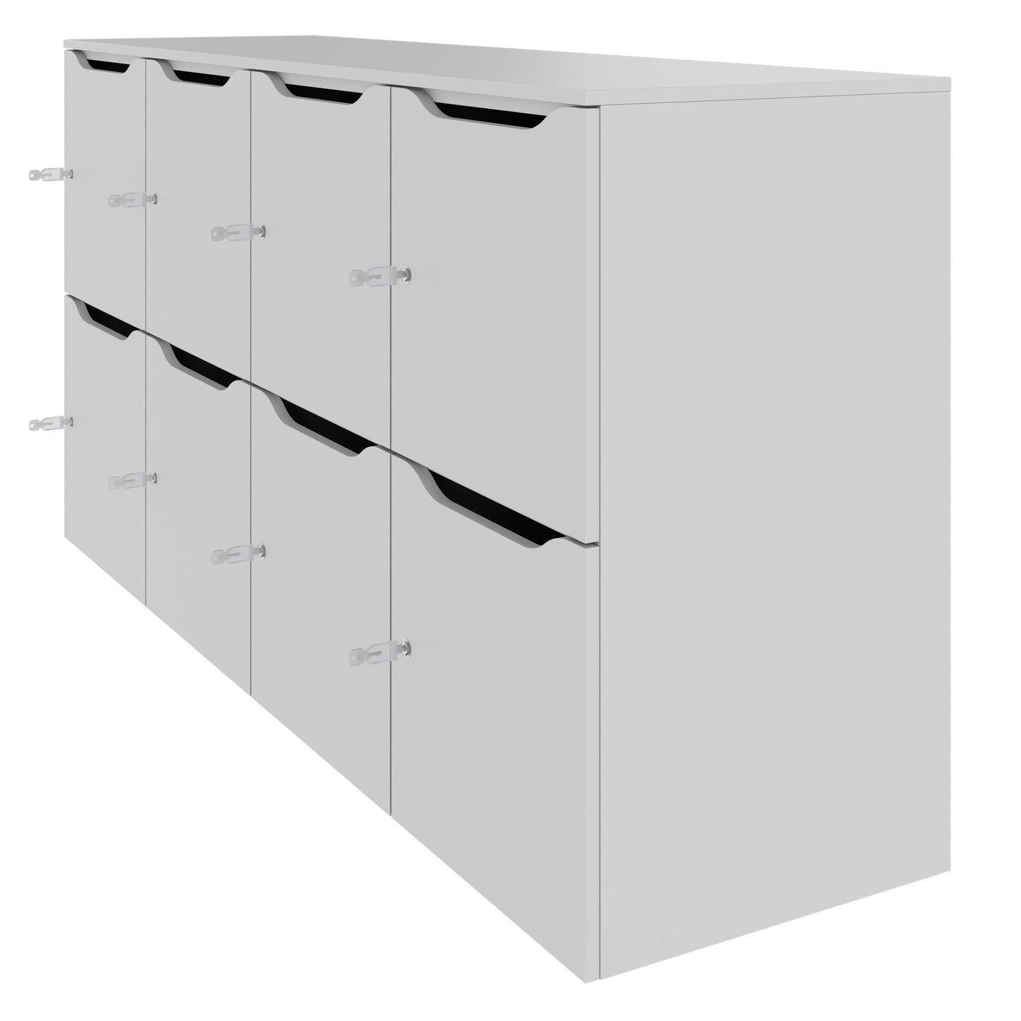 CHOICE Spind | 1804 x 936 mm, 8 Schließfächer, Perlgrau