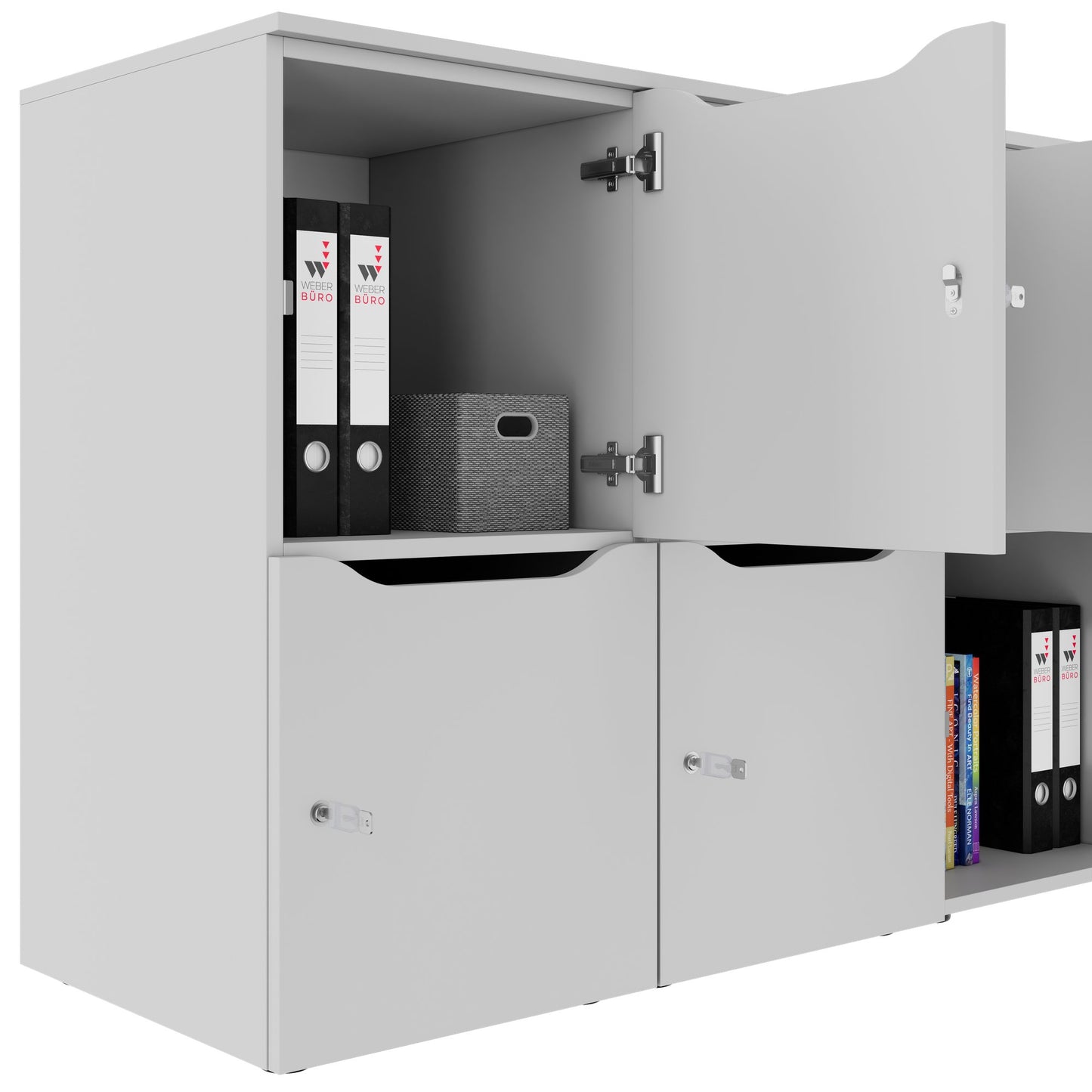 CHOICE Spind | 1804 x 936 mm, 8 Schließfächer, Perlgrau