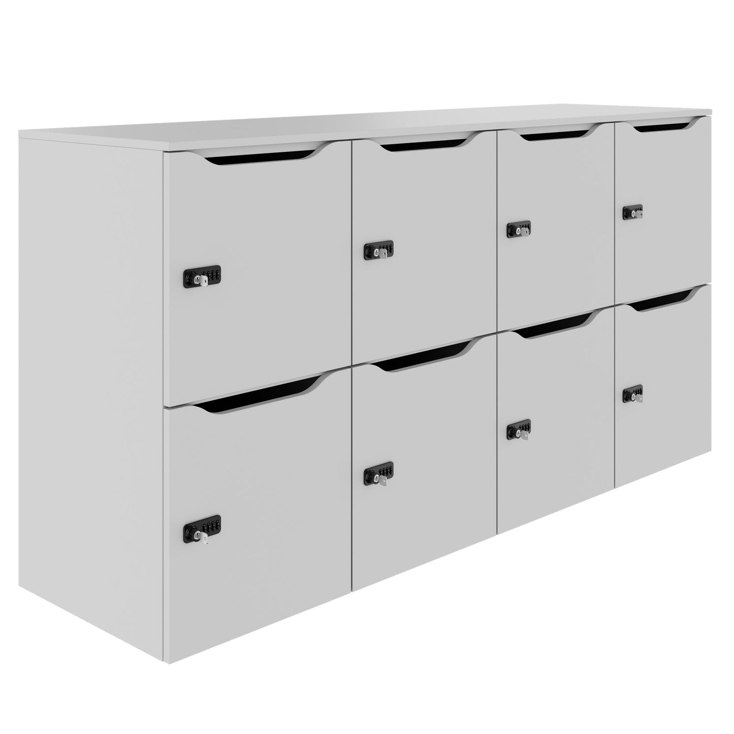 CHOICE Spind | 1804 x 936 mm, 8 Schließfächer, Perlgrau