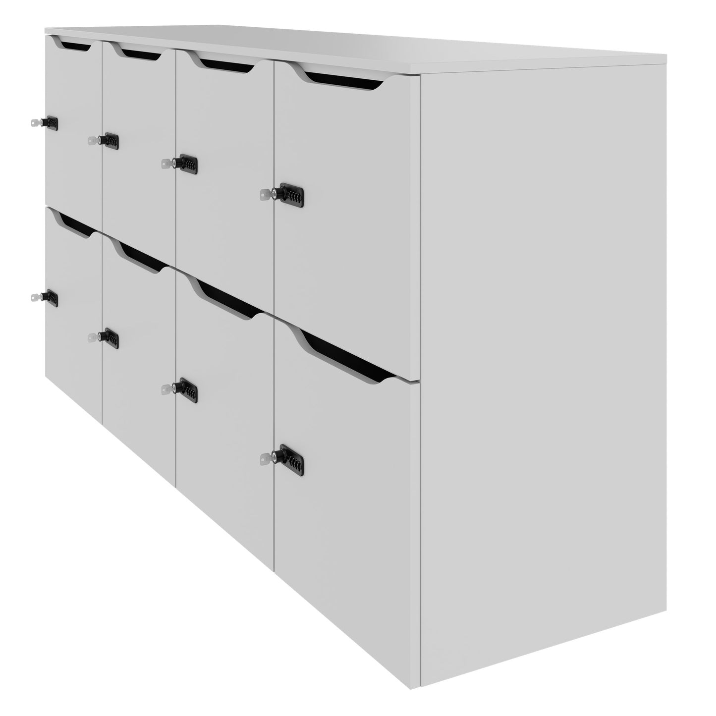 CHOICE Spind | 1804 x 936 mm, 8 Schließfächer, Perlgrau