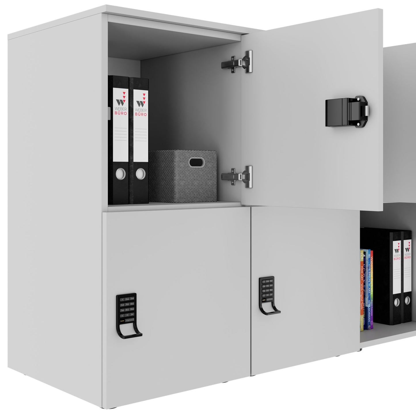 CHOICE Spind | 1804 x 936 mm, 8 Schließfächer, Perlgrau