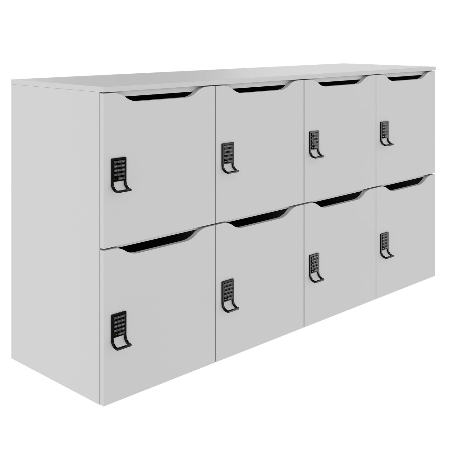 CHOICE Spind | 1804 x 936 mm, 8 Schließfächer, Perlgrau