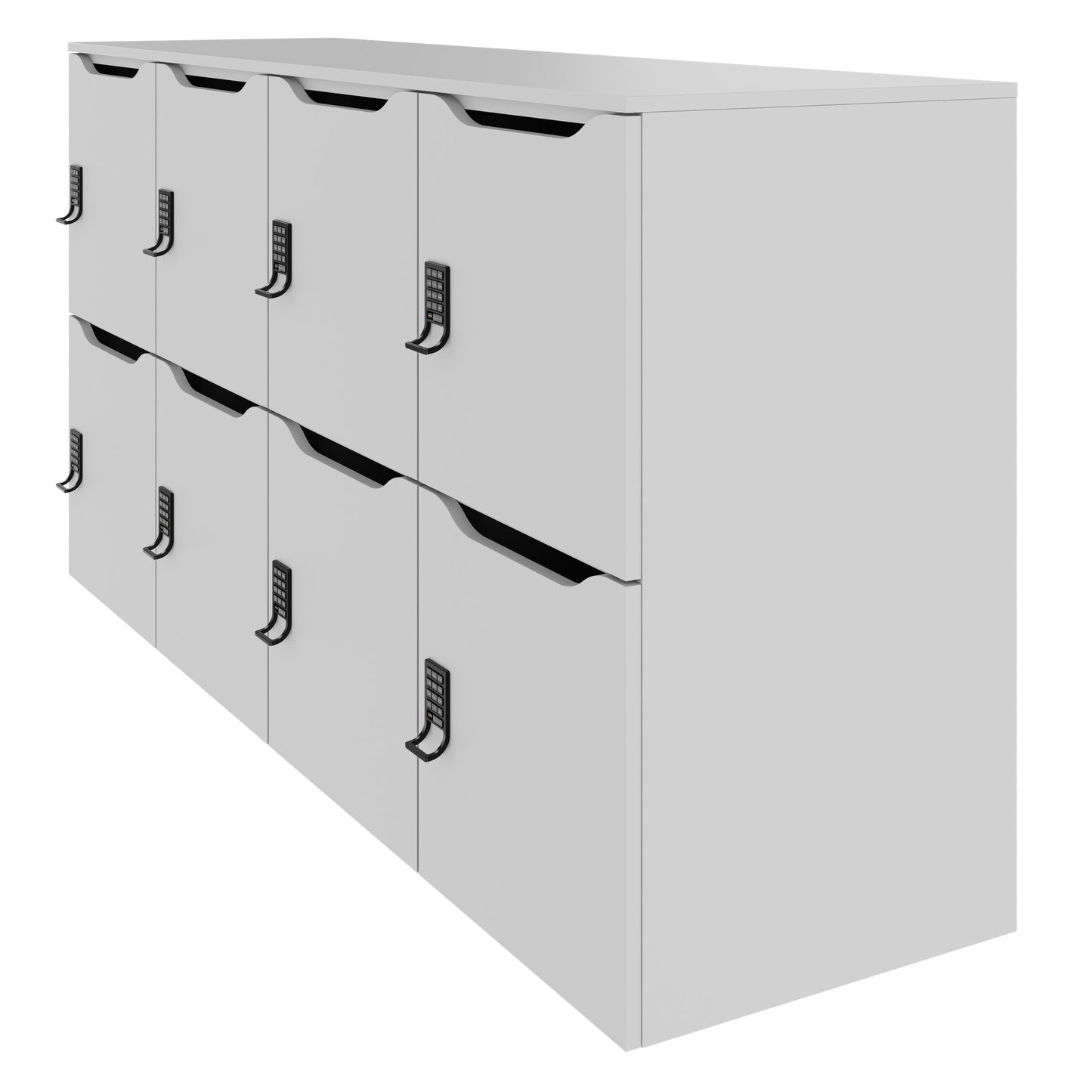 CHOICE Spind | 1804 x 936 mm, 8 Schließfächer, Perlgrau