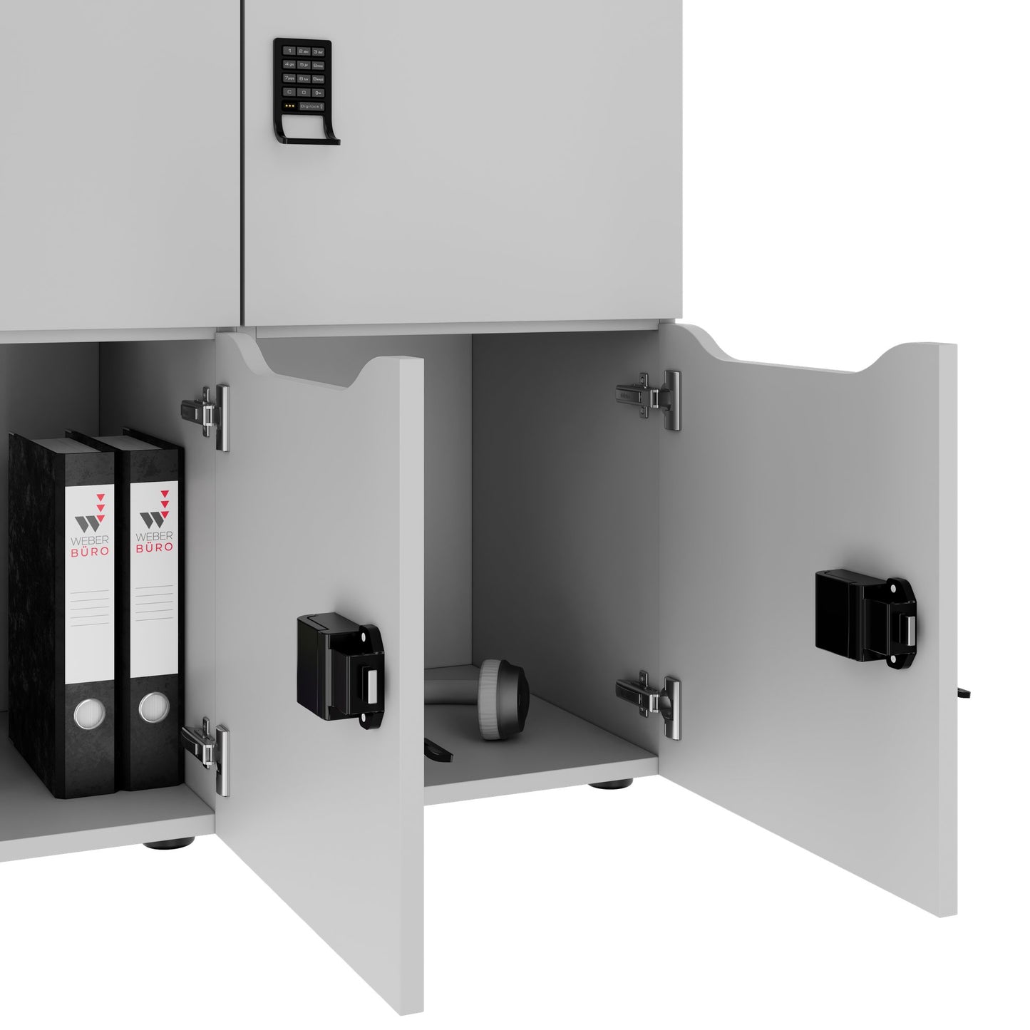 CHOICE Spind | 1804 x 936 mm, 8 Schließfächer, Perlgrau