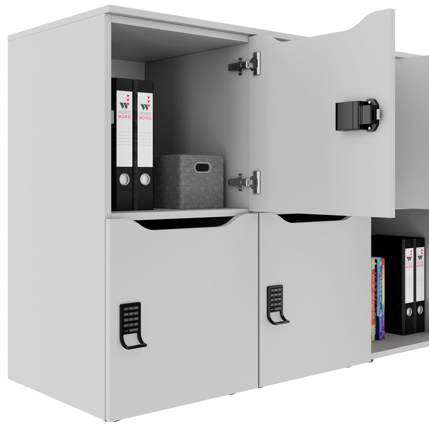 CHOICE Spind | 1804 x 936 mm, 8 Schließfächer, Perlgrau