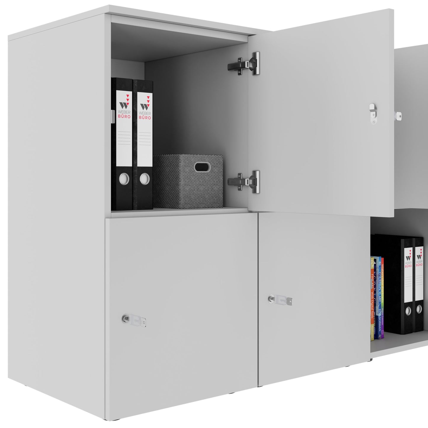 CHOICE Spind | 1804 x 936 mm, 8 Schließfächer, Perlgrau