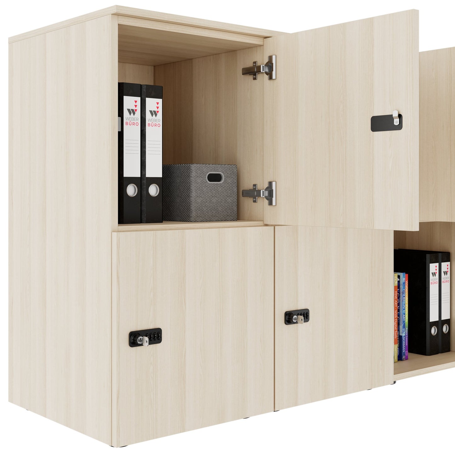 CHOICE Spind | 1804 x 936 mm, 8 Schließfächer, Sandesche