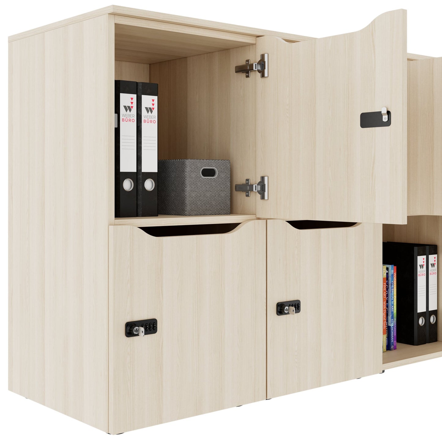 CHOICE Spind | 1804 x 936 mm, 8 Schließfächer, Sandesche