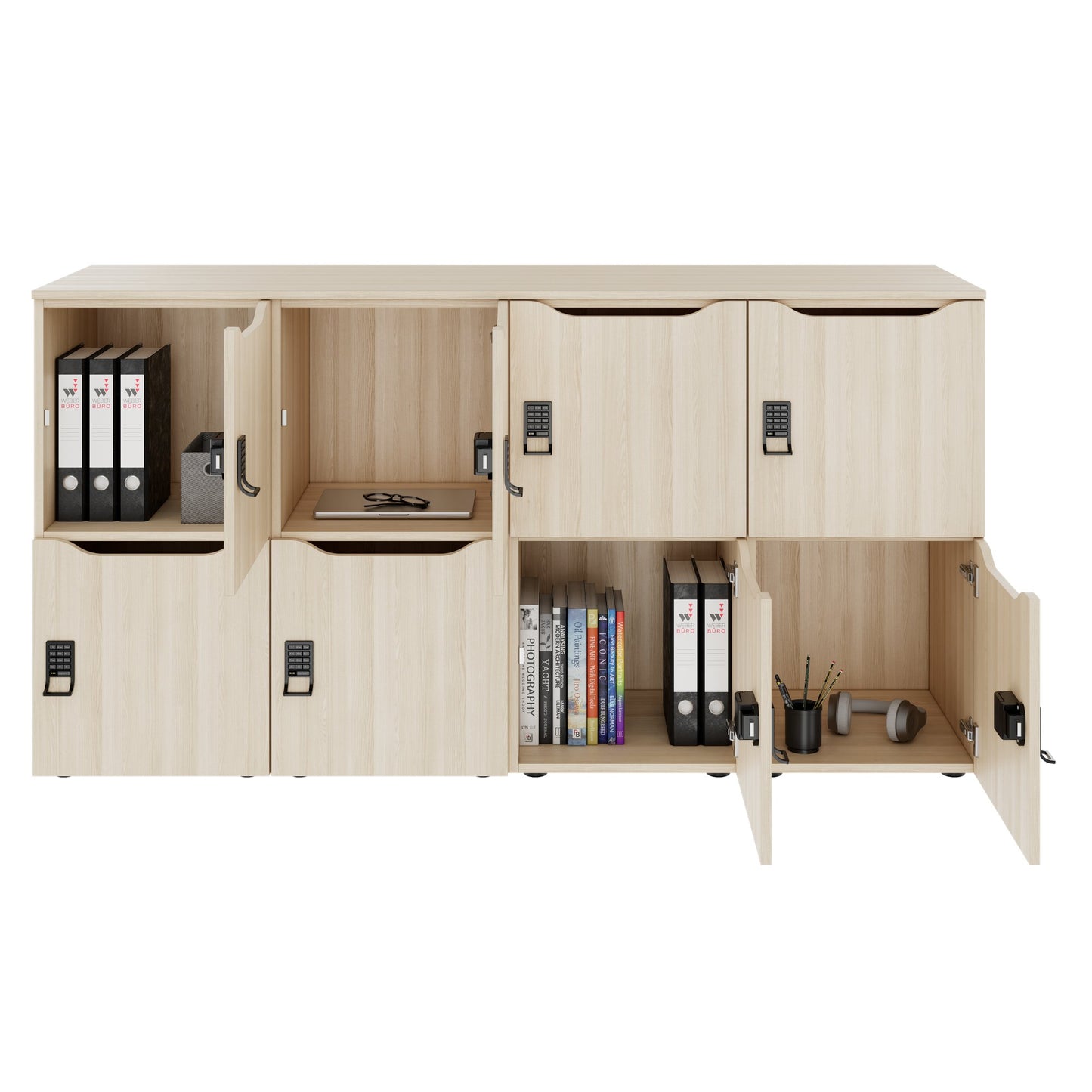 CHOICE Spind | 1804 x 936 mm, 8 Schließfächer, Sandesche