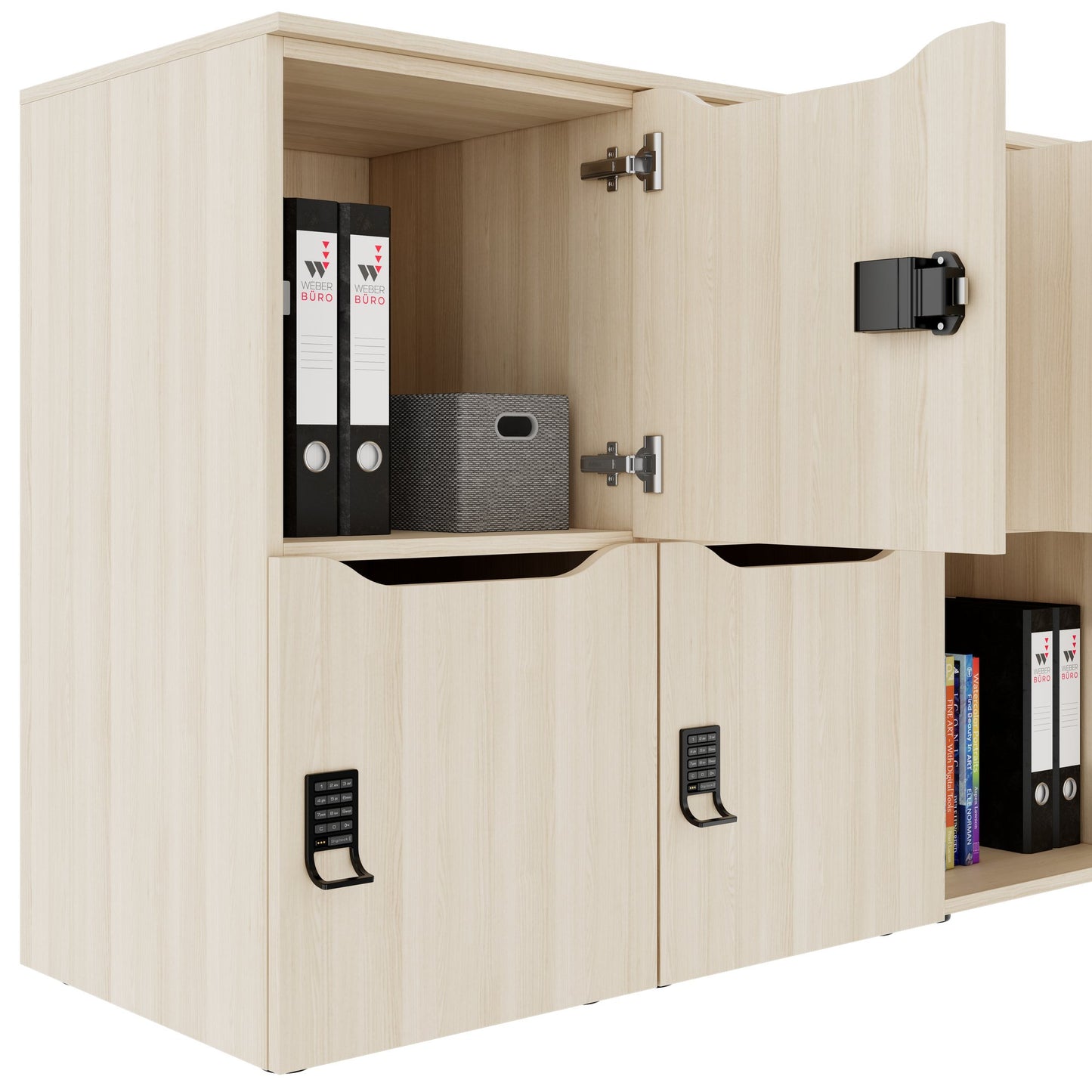 CHOICE Spind | 1804 x 936 mm, 8 Schließfächer, Sandesche