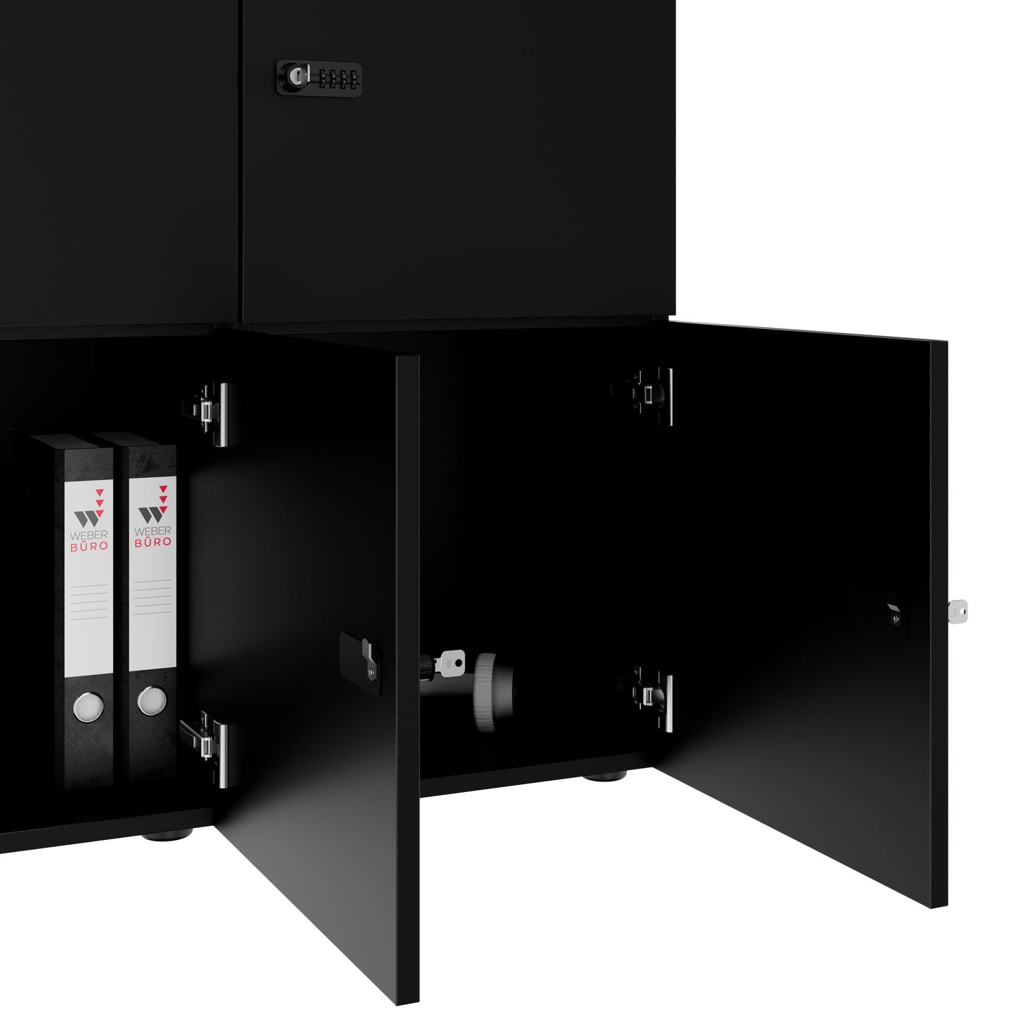 Armadietto CHOICE | 1804 x 936 mm, 8 scomparti, nero