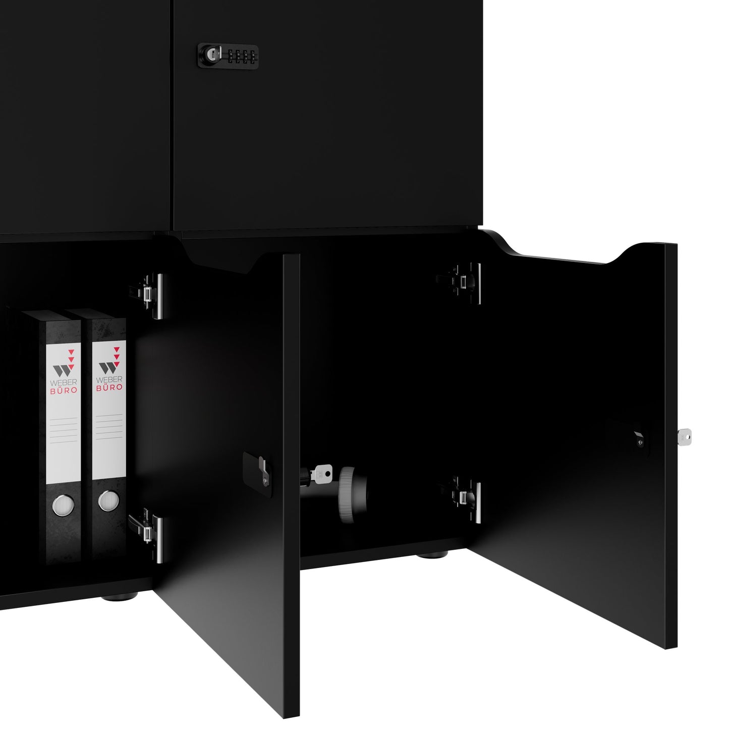 Armadietto CHOICE | 1804 x 936 mm, 8 scomparti, nero